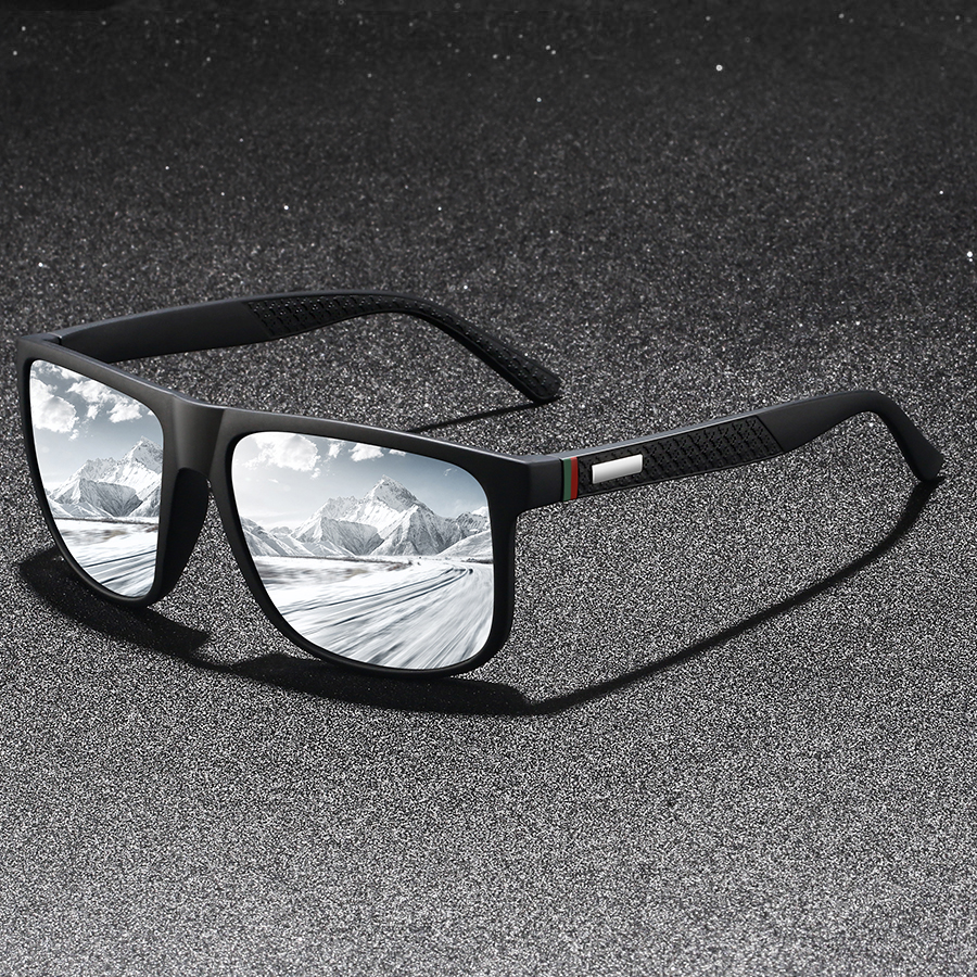 Lunettes de soleil tendance pour la conduite en extérieur, monture carrée populaire, lunettes de soleil classiques pour hommes et femmes, lunettes de pêche et de randonnée