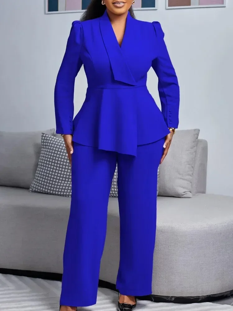 2 pièces femmes ensembles grande taille nouveauté correspondant deux pièces ensembles Blazer manteau haut pantalon costumes tenues vêtements