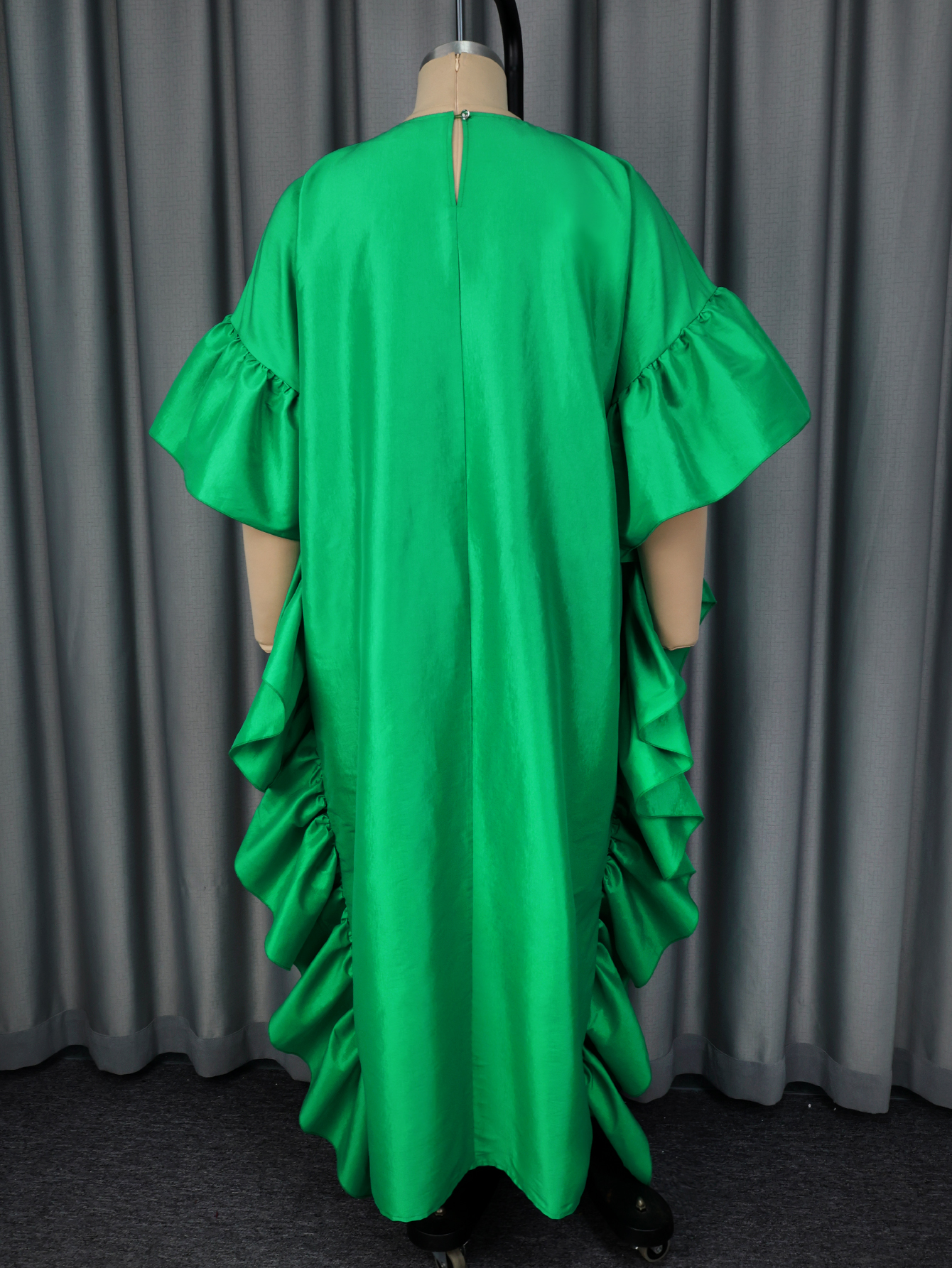 Femmes brillant Bubu robes caftan ample col rond volants noël traditionnel afrique fête africaine Boubou robes événement féminin automne