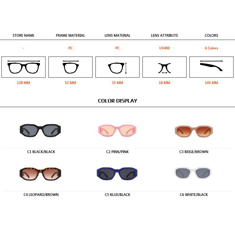Femmes D'été Lunettes De Soleil Rectangle Lunettes De Soleil Mode Irrégulière Unique Designer Lunettes