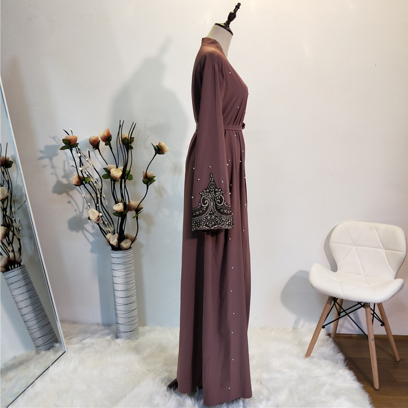 Caftan Abaya dubaï Kimono Cardigan musulman Hijab Robe Abayas pour femmes Robe Femme Caftan Marocain Qatar Islam vêtements