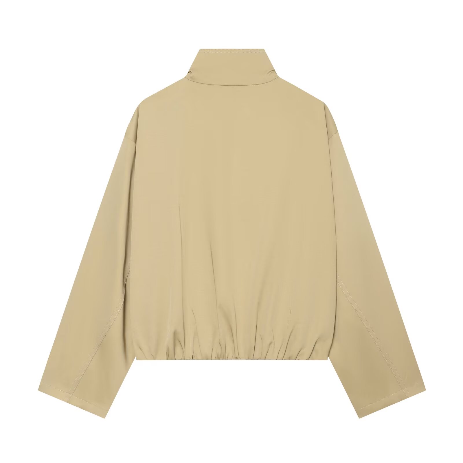 BSAY Manteau Trench Court Femme Printemps Automne, Style Décontracté, Col Montant, Double Boutonnage, Coupe Ample, Avec Poches et Épaulettes