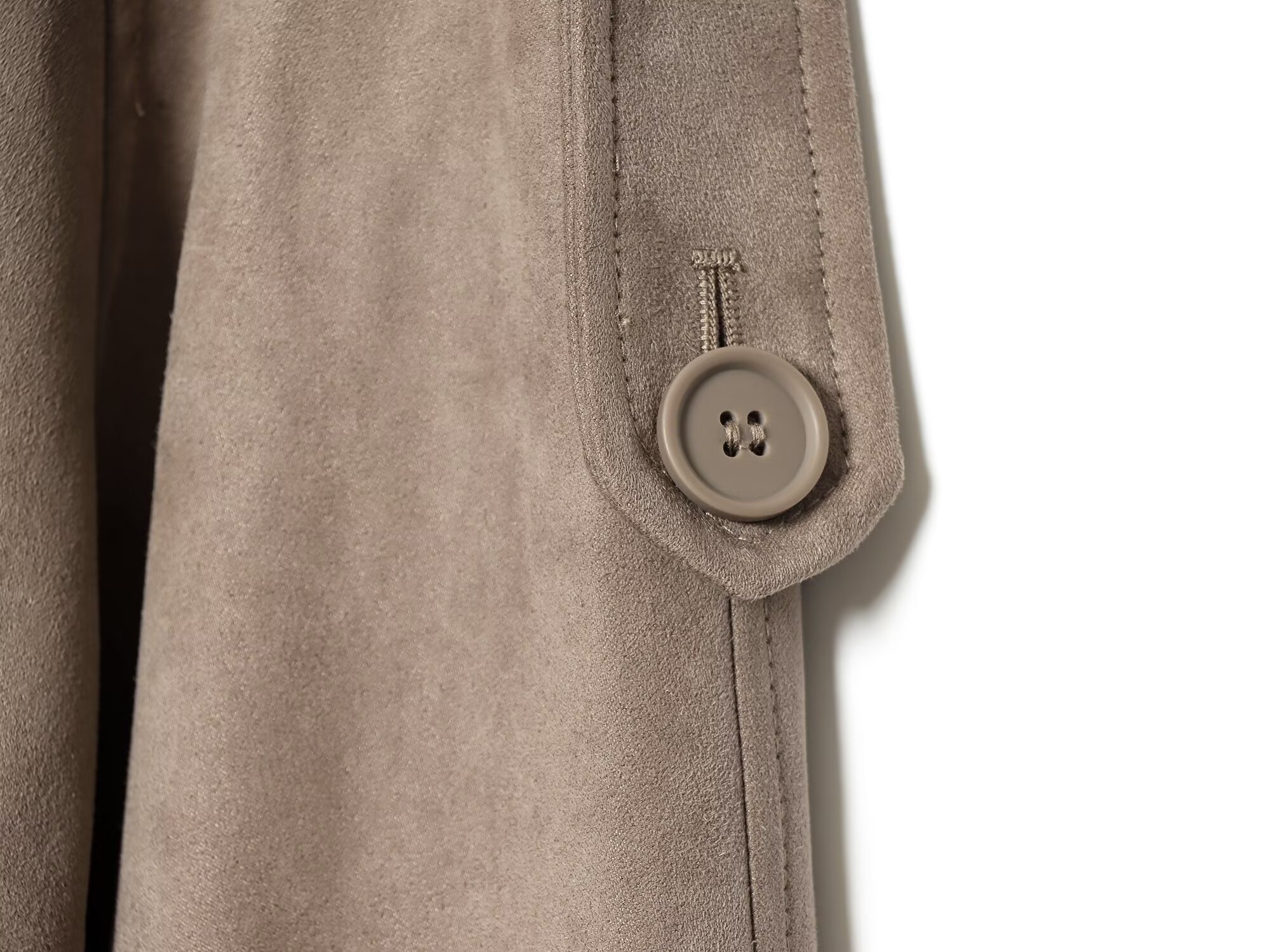 BSAY 2026 Manteau Trench Court Femme Automne à Double Boutonnage, Col Montant, Épaulettes, Manches Longues, Coupe Ajustée