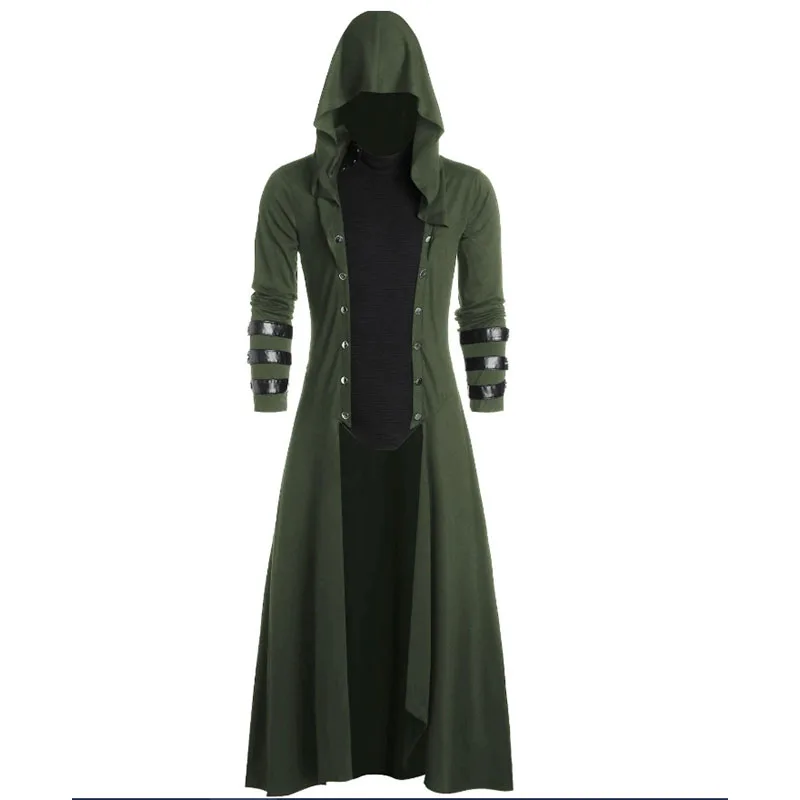 Adulte hommes médiéval victorien Costume smoking Gentleman Tailcoat gothique Steampunk Trench Coat redingote tenue pardessus uniforme