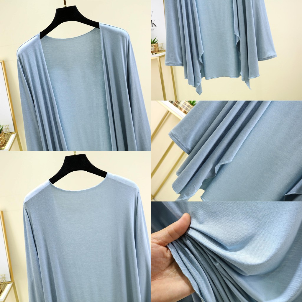 Cardigan Fin à Manches sulfpour Femme, Vêtement Irrégulier, Résistant au Soleil, Assressentià tous les Médicaments, Été