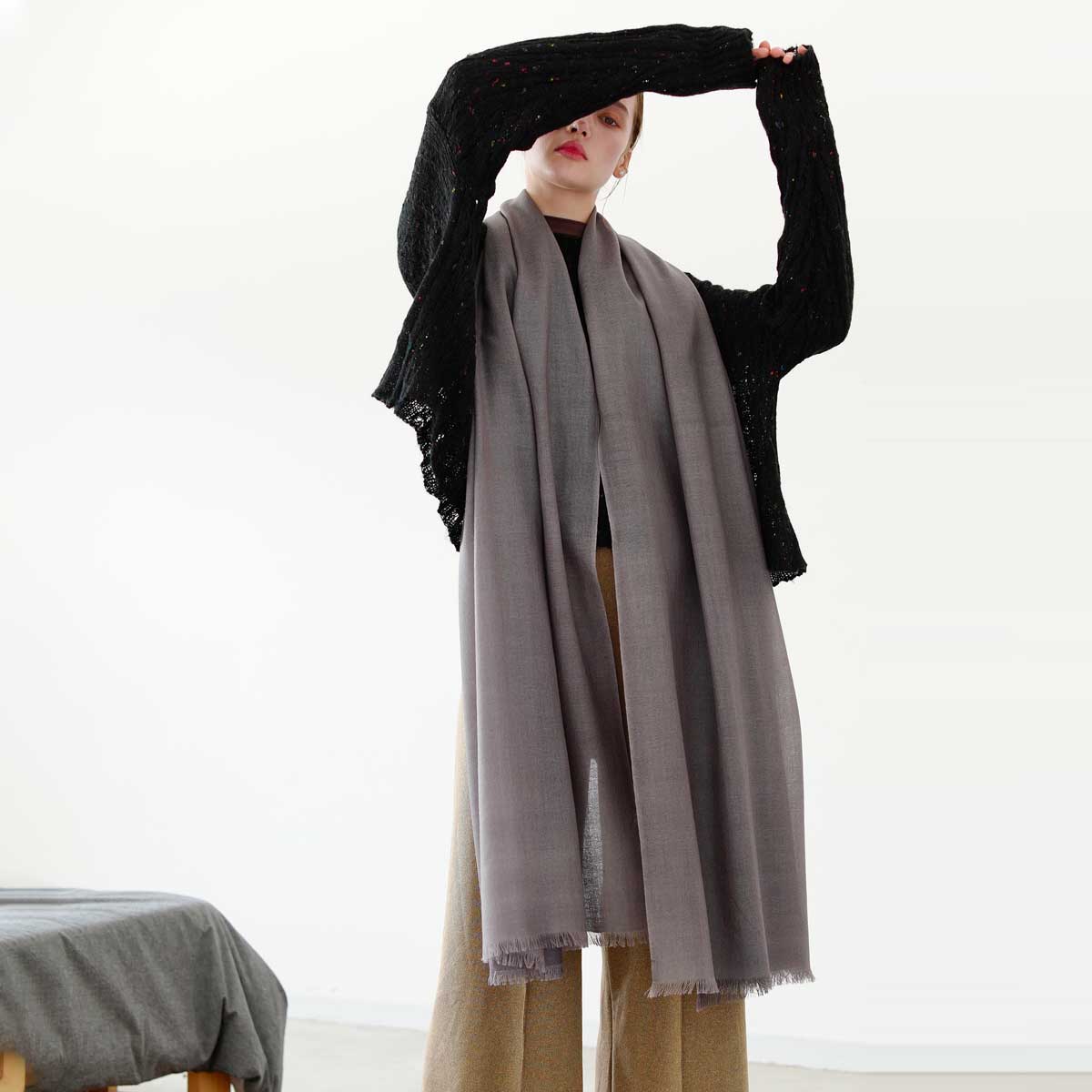 Femmes écharpe hiver Hijabs Tessale glands longs châles de dame cachemire comme Pashmina Hijabs foulards enveloppes