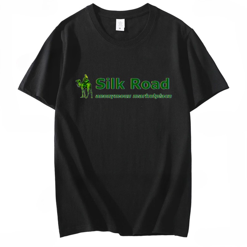T-shirts d'été The Silk Road Movie pour hommes et femmes, vêtements tendance avec logo Silk Road, Deep Dark Web, Darknet, marché anonyme.