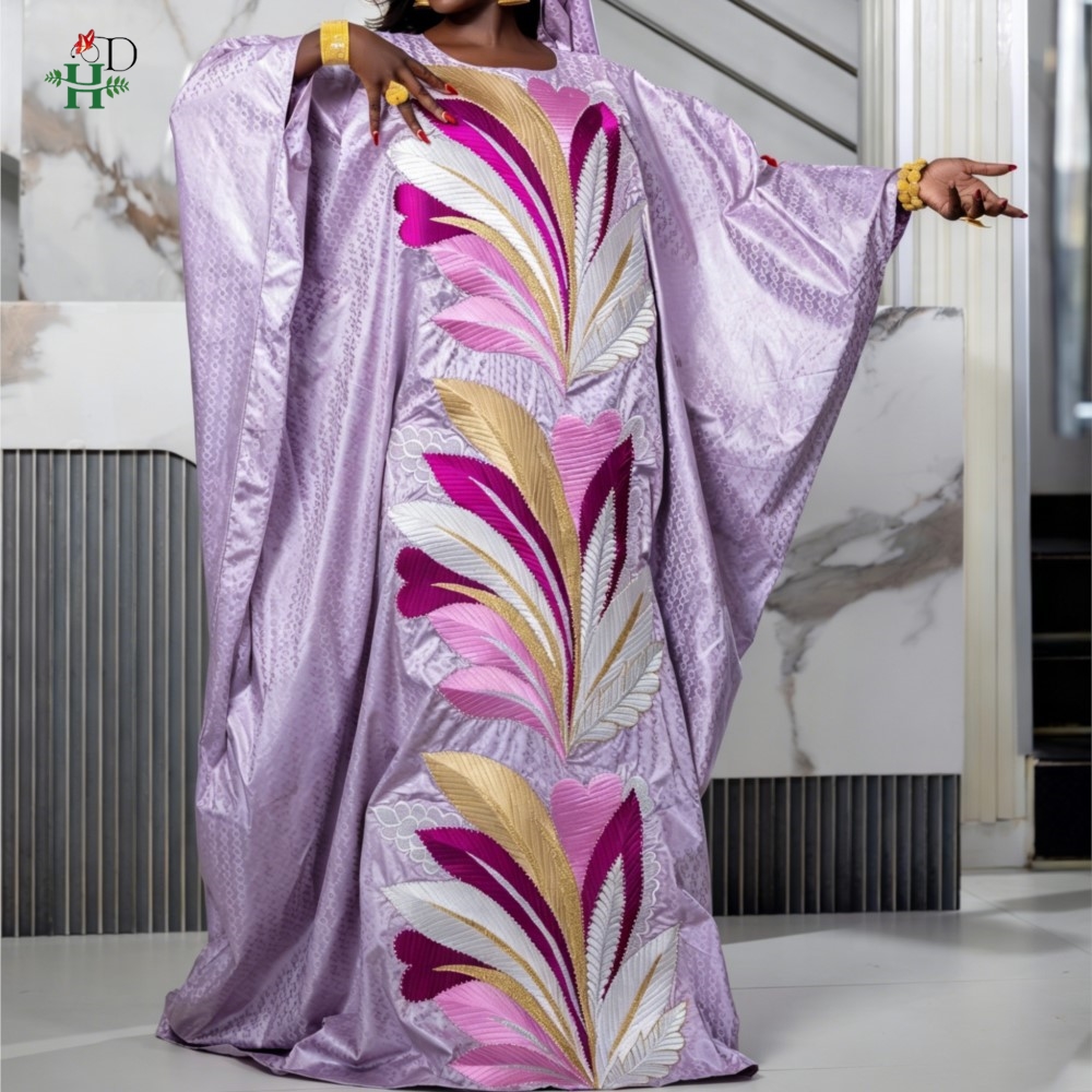 Robes H&D en solde, robes africaines pour femme, boubou du Nigeria, broderie originale, Bazin Riche, robe de mariage turque