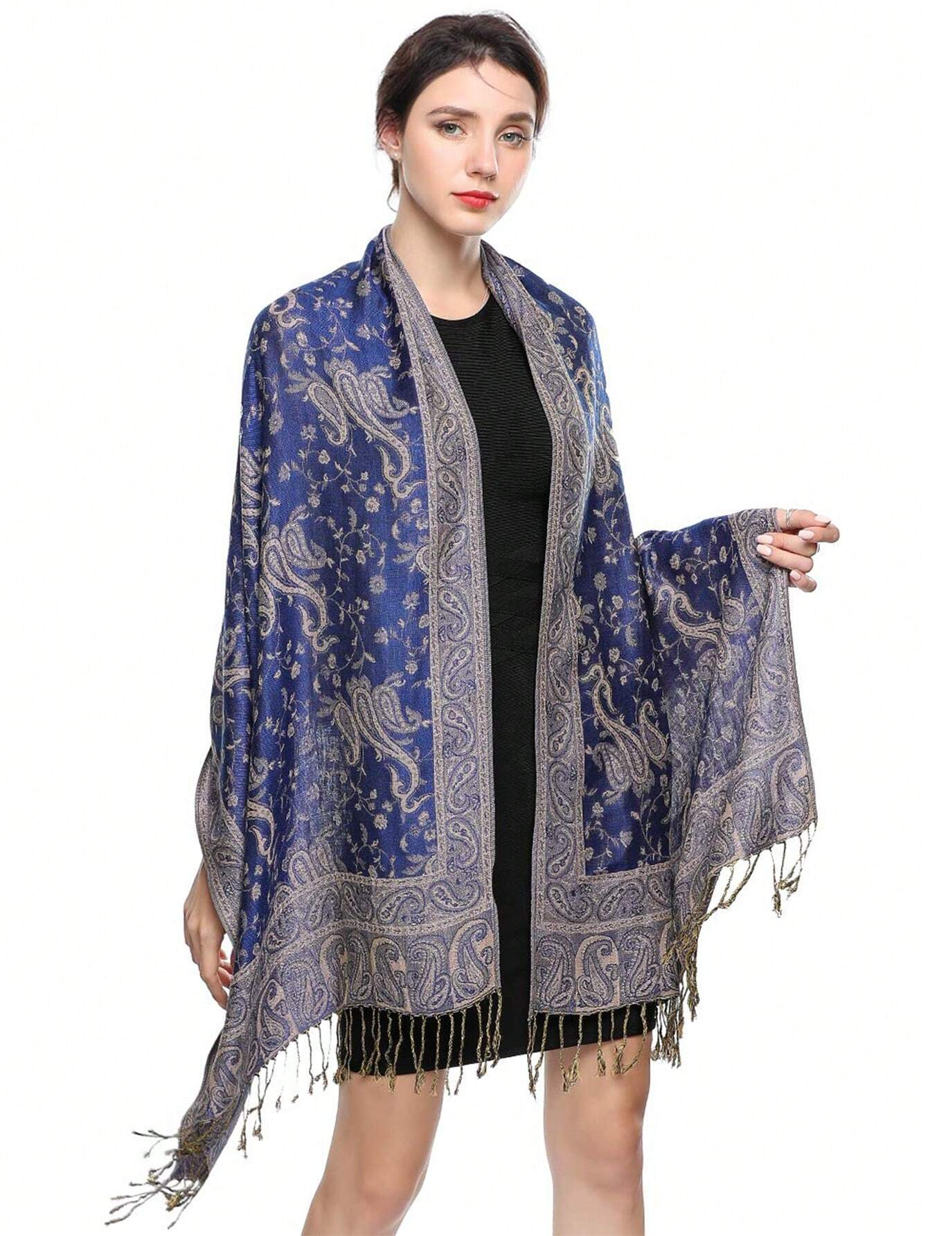 Bohême Pashmina Hijab écharpe longue musulmane cachemire châle femme Foulard doux Turban bandeau pour femmes bandeau marque de luxe