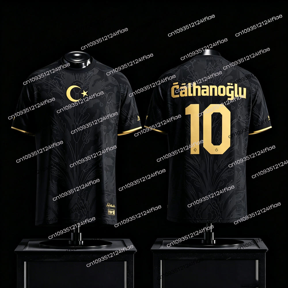 Nouveau maillot de football turc pour homme 2026, décontracté et à séchage rapide, idéal pour les sports de plein air, grande taille, col rond, manches courtes