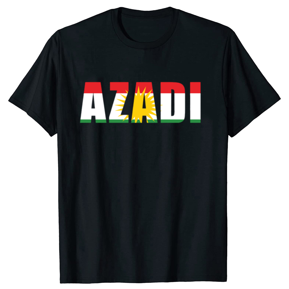 T-shirts graphiques drôles du drapeau kurde du Kurdistan pour hommes, en coton, humoristiques, streetwear, à manches courtes, vêtements unisexes