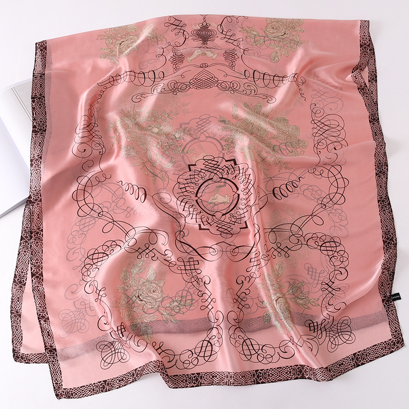 Écharpe en soie imprimée avec des notes musicales, châles longs de luxe pour femmes, écharpes de mode pour femmes, hijab musulman, foulards 180 cm