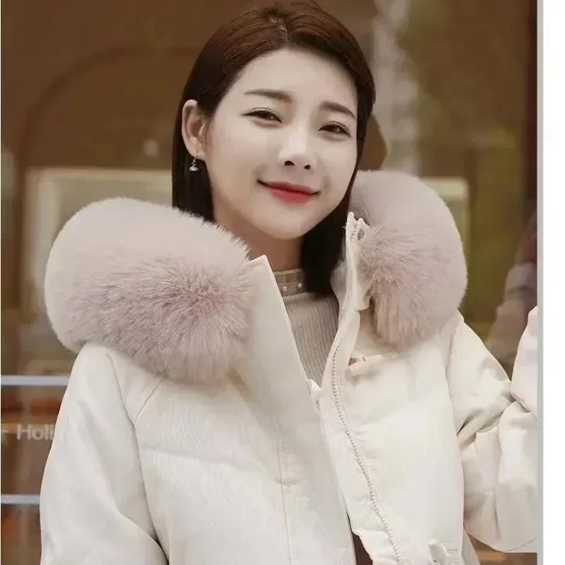 2025 hiver femmes écharpe fausse fourrure de renard col fourrure chaud épaissir hommes Parka manteau capuche décor fausse fourrure châle foulards de luxe