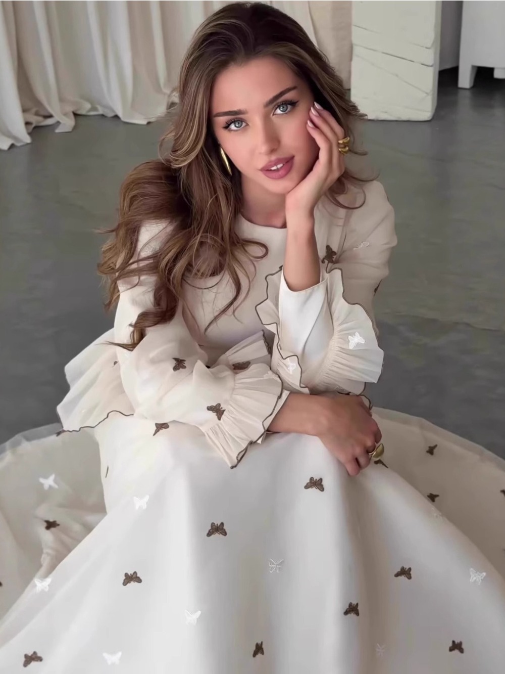 Eid femmes Robe musulmane Abaya imprimer à lacets pansement dubaï robes Largos robes longues Robe arabe fête Caftan Jalabiya Ramadan
