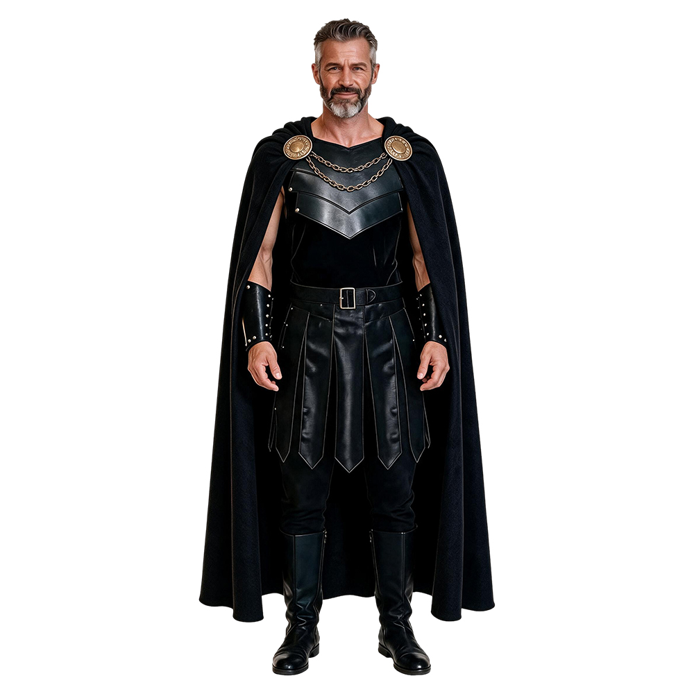 Costume de Cosplay Odyssey pour hommes adultes, uniforme en cuir, cape Agamemnon, tenues fantaisie pour jeux de rôle, costume de carnaval d'halloween