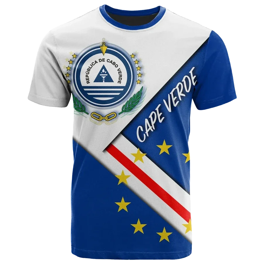 Cape Verde drapeau National emblème imprimé T-shirt casquette Vert Caboverde hommes femmes T-shirt vert Bandana Vert surdimensionné célébration t-shirts