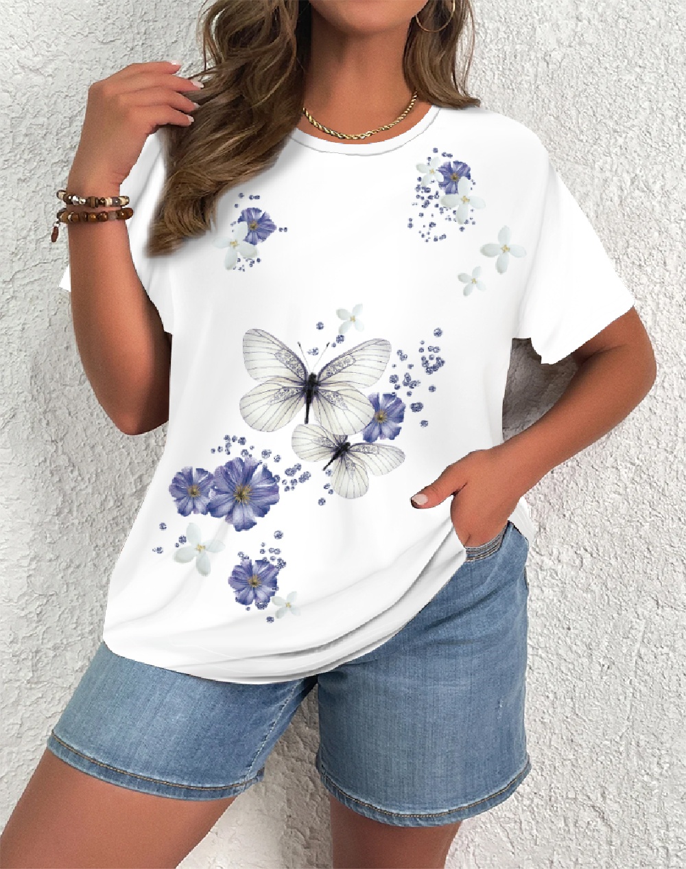 T-Shirt manches longues femme, élégant et décontracté, à la mode, tempérament, vacances, week-end, grande taille