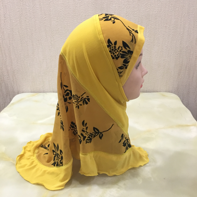 Hijab à Couverture Complète pour Petites Bol Musulmanes, Sous-Écharpe artificiel astique, Solide, Turban Islamique, Bonnet de Sauna, Châle, H091