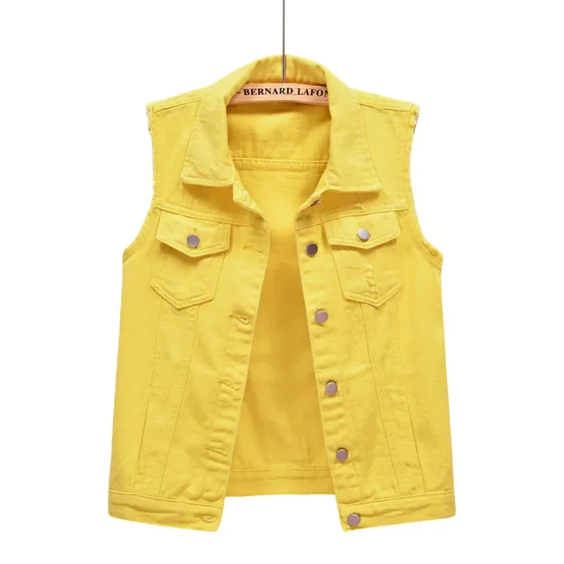 Nouvelle Collection 2026 – Gilet en Jean Sans Manches Élégant et Décontracté pour Femme – Veste Printemps/Automne Style Urbain