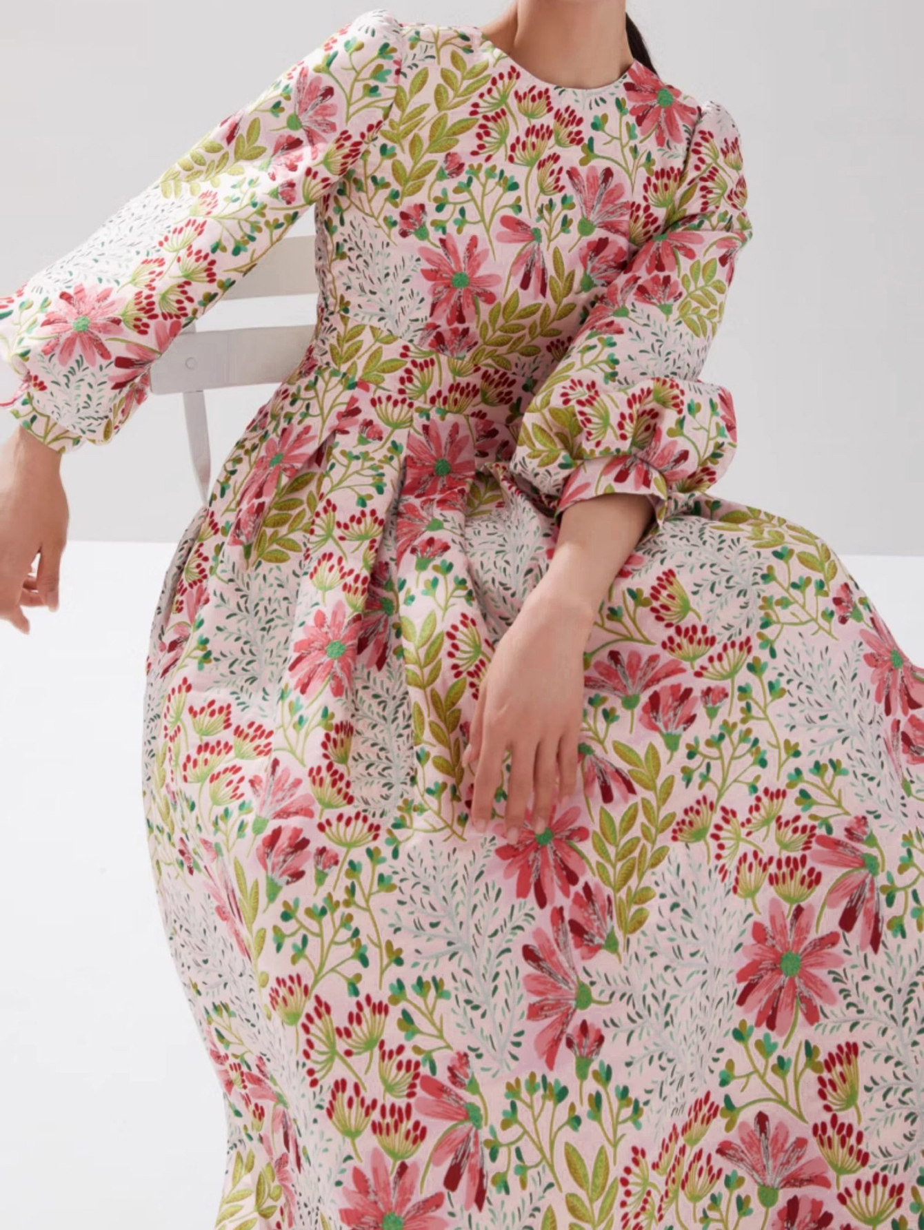 DEVCHATA-Robe longue en brocart jacquard pour femme, robe de soirée florale, robe vintage, vêtements de soirée éducatifs, mode élégante, maxi luxe