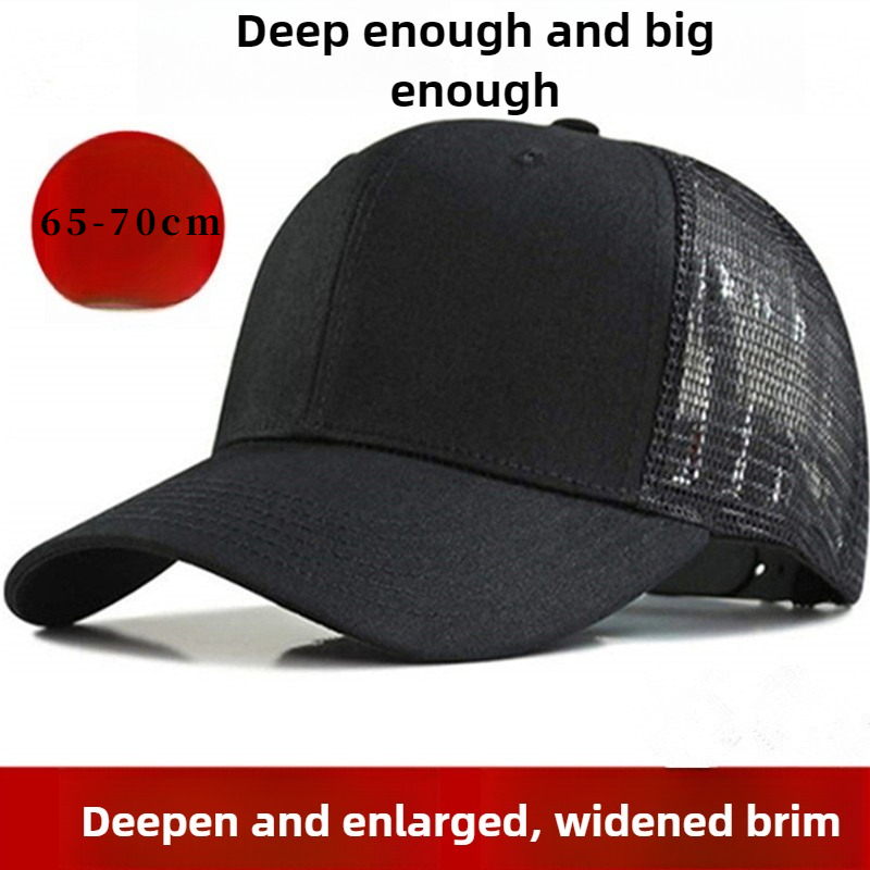 Casquette de Baseball en maille de grande taille 65-70cm, chapeau de grande circonférence de la tête, chapeaux de soleil respirants d'été pour hommes
