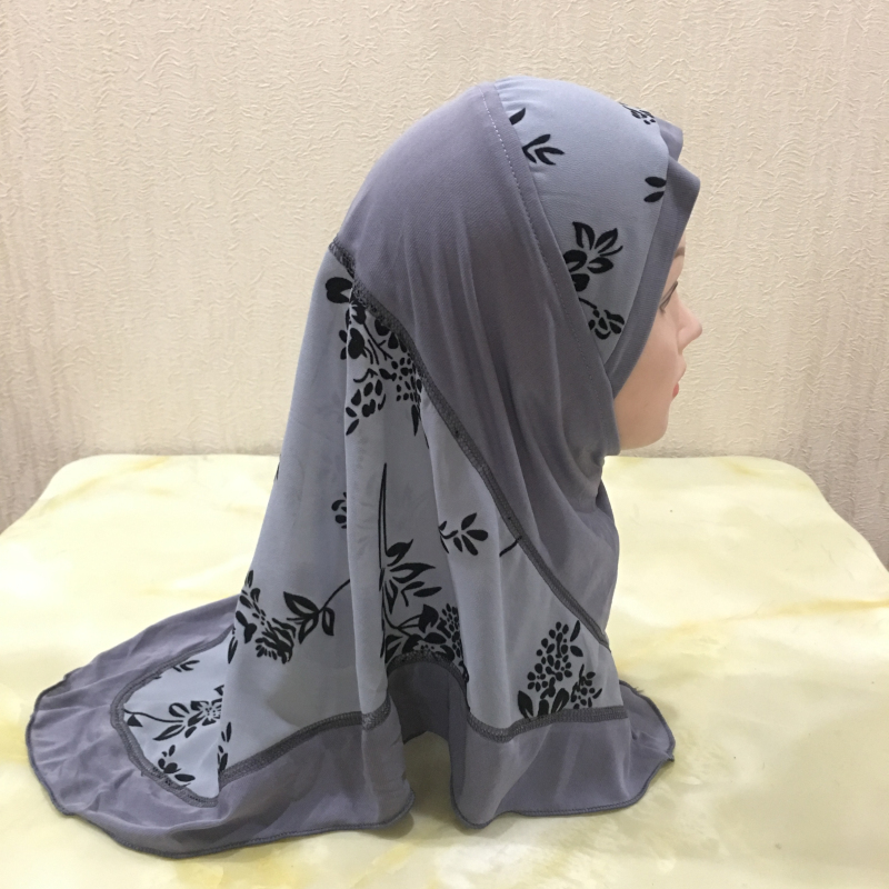 Hijab à Couverture Complète pour Petites Bol Musulmanes, Sous-Écharpe artificiel astique, Solide, Turban Islamique, Bonnet de Sauna, Châle, H091