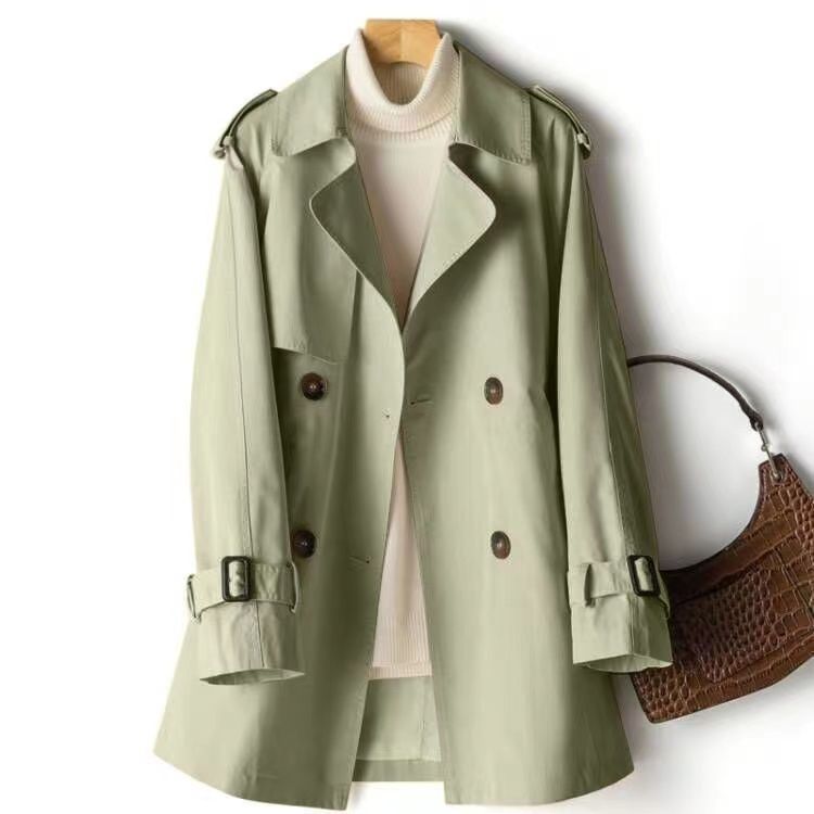 Nouveau coréen automne Trench Coat femmes mode Double boutonnage manteaux femme coupe-vent décontracté tout-Match vêtements d'extérieur pardessus dames