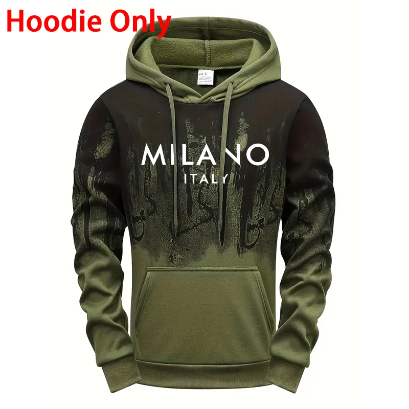 Ensemble Homme/Haut à Capuche/Pantalon – Survêtement Sport Décontracté Style Italien Automne Hiver – Tenue de Jogging à Capuche pour Extérieur S-4XL