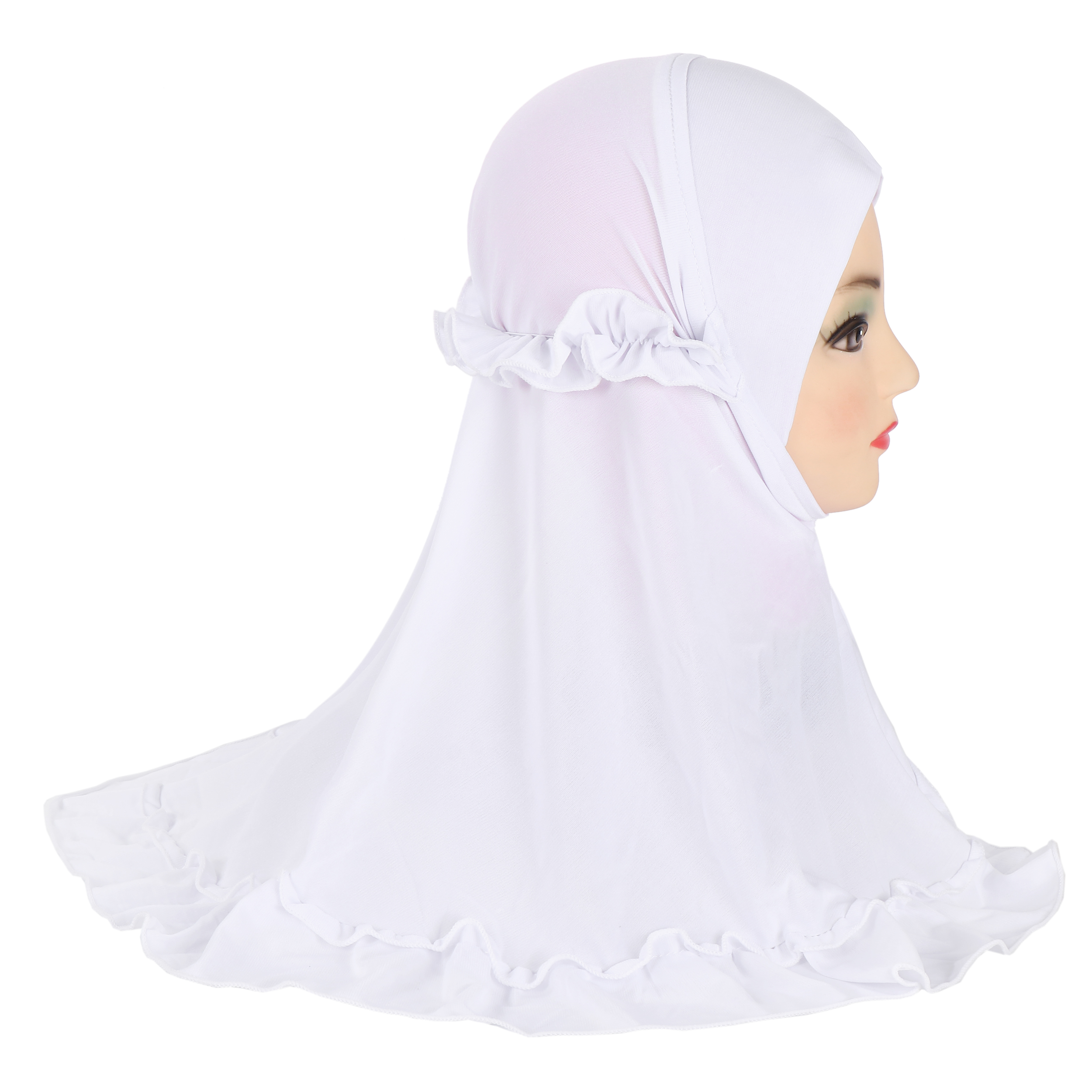 H361-Foulard islamique froissé pour petite fille, joli hijab pour enfants de 2 à 6 ans