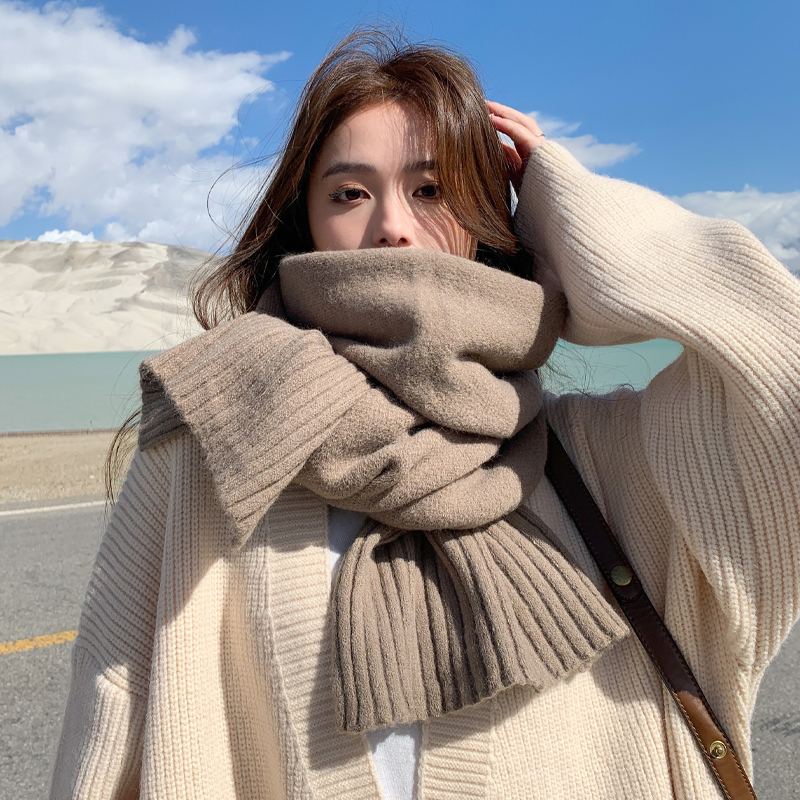 Écharpe longue en laine pour femme, dernier Styles, rouge, vert, écharpe de noël, Style chaud, doux et épais, châle, dernière collection automne-hiver 2023