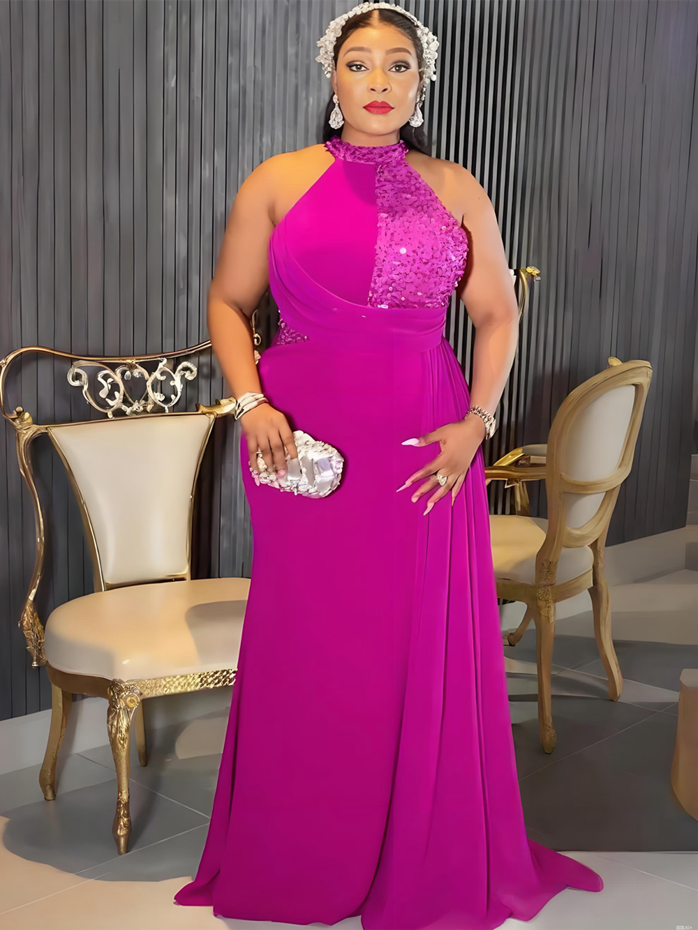 Robes de soirée africaines grande taille pour femmes 2026 Nouvelle mode Dashiki Paillettes Robe de mariée élégante Robe longue musulmane turque