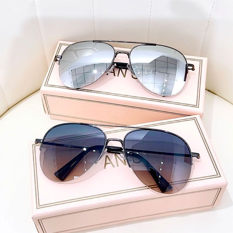 Lunettes De Soleil dégradées De mode pour hommes lunettes De Soleil pilote à grande monture Design Anti-reflet Lunette De Soleil Homme UV400 (sans boîte)