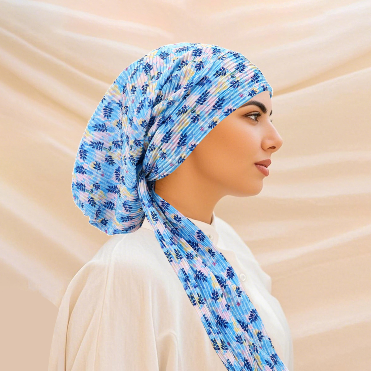 2025 nouveau froissé femmes imprimé fleuri élastique musulman Turban Hijab Cancer foulard chimio perte de cheveux chapeau pré-attaché chapeaux Bandan