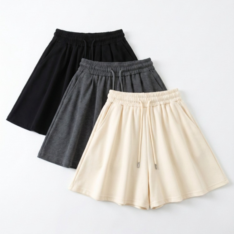 Shorts amples coupe trapèze décontractés et polyvalents, confortables, nouvelle collection été 2026, taille haute, jambes larges, shorts de sport pour femme