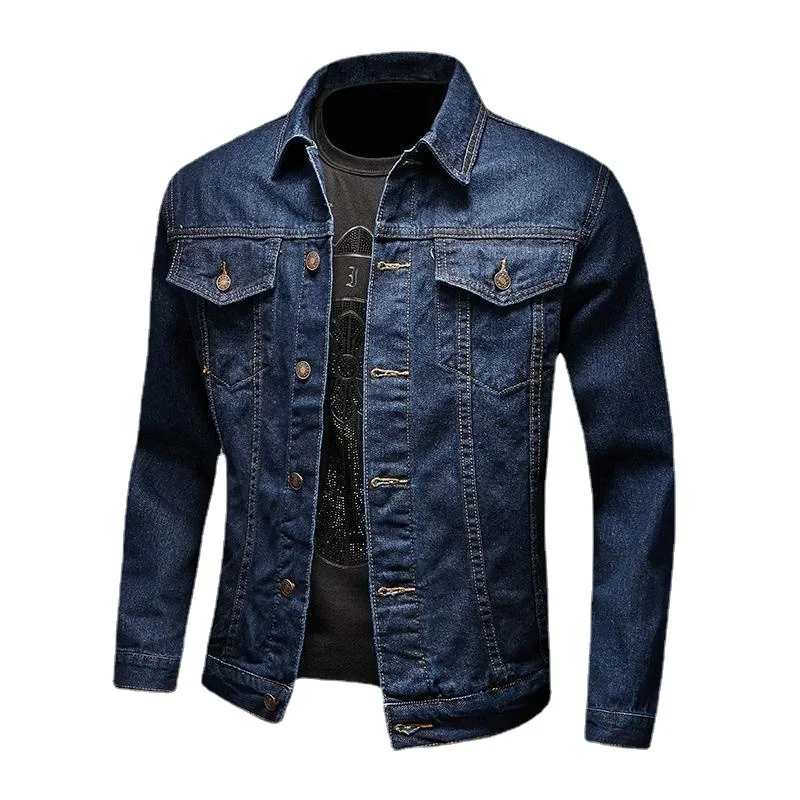 Vestes en jean coupe couvertes pour hommes, manteau en jean bleu, cow-boy vintage, prix bon marché, designer, hiver, automne