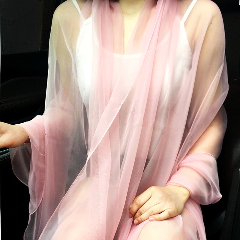 Châle coloré en mousseline de soie pour femmes, écharpe, châles pour femmes, enveloppe, Hijab, Lot Cape, foulards féminins, protection solaire d'été transparente