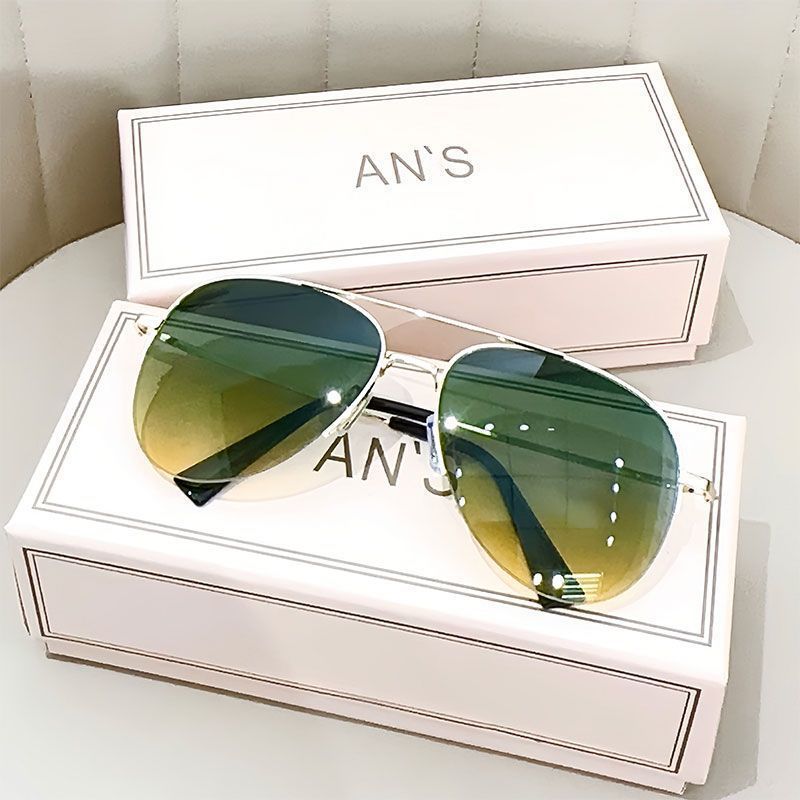 Nouvelles Lunettes de Soleil Aviateur Vintage pour Hommes et Femmes, Lunettes Circulaires de Marque pour Hommes et Femmes