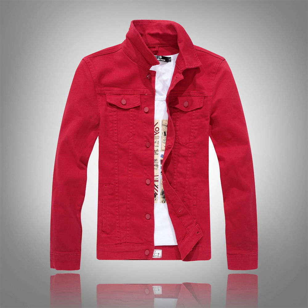Hommes rose Denim vestes vêtements d'extérieur coupe ajustée Denim manteaux nouvelle mode mâle coton Jeans décontractés vestes Streetwear Jean manteaux taille 4XL