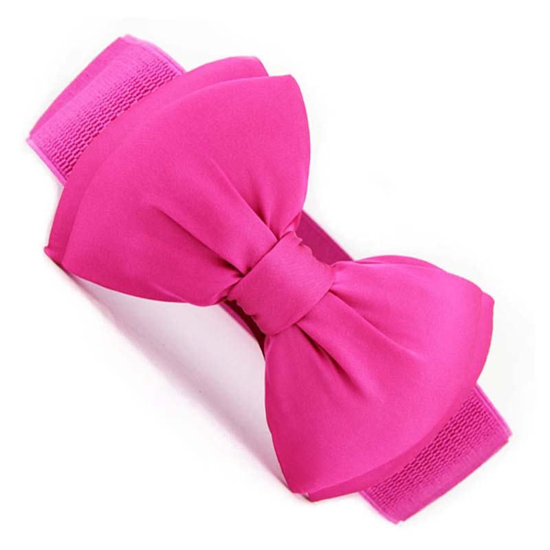 Ceinture large élastique unie pour femme avec nœud, élégante, pour robe, pull ou manteau, ceinture décorative pour femme