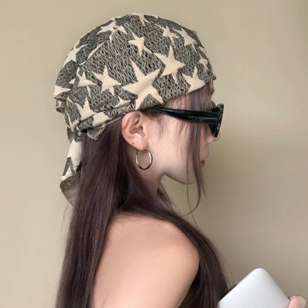 Mode Wasteland Style étoile cheveux écharpe Hip Hop enveloppement doux Y2K hanche écharpe Triangulaire Sacrf tricoté bustier tubulaire Streetwear