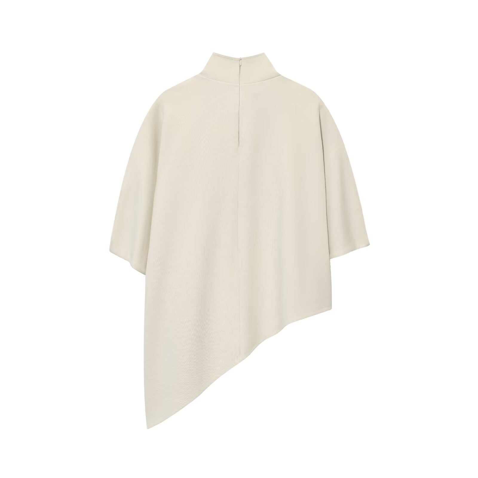 Ensemble deux pièces asymétrique en tissu double face avec haut et pantalon droit PB&ZA2025 – Nouvelle collection automne – Tenue décontractée confortable