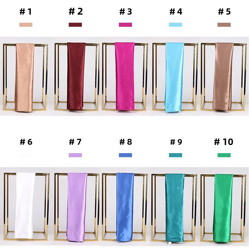 Foulard Carré en Satin pour Femme, Hijab, Mouchoir, Châle, Enveloppe la Tête, Bande de Sauna, Bandana Islamique, 90x90cm