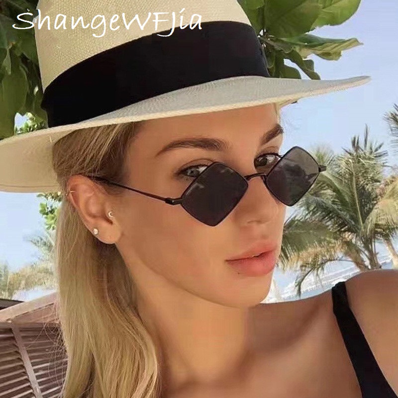 Lunettes de soleil en métal losange pour femmes 2024, lunettes de soleil vintage à monture irrégulière pour hommes, lunettes de soleil UV400 pour femmes, lunettes de protection, Oculos, Gafas De Sol