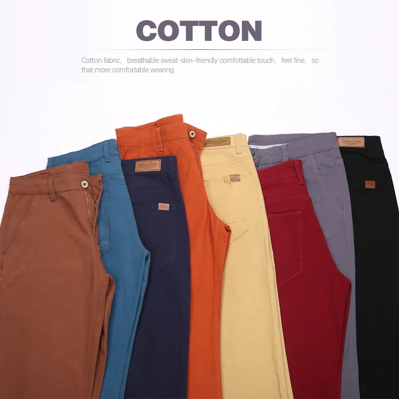 Viser classiques en coton pour hommes, pantalons décontractés, pantalons Slim Fit, vêtements de marque FJMale, nouvelle mode d'affaires, 2023