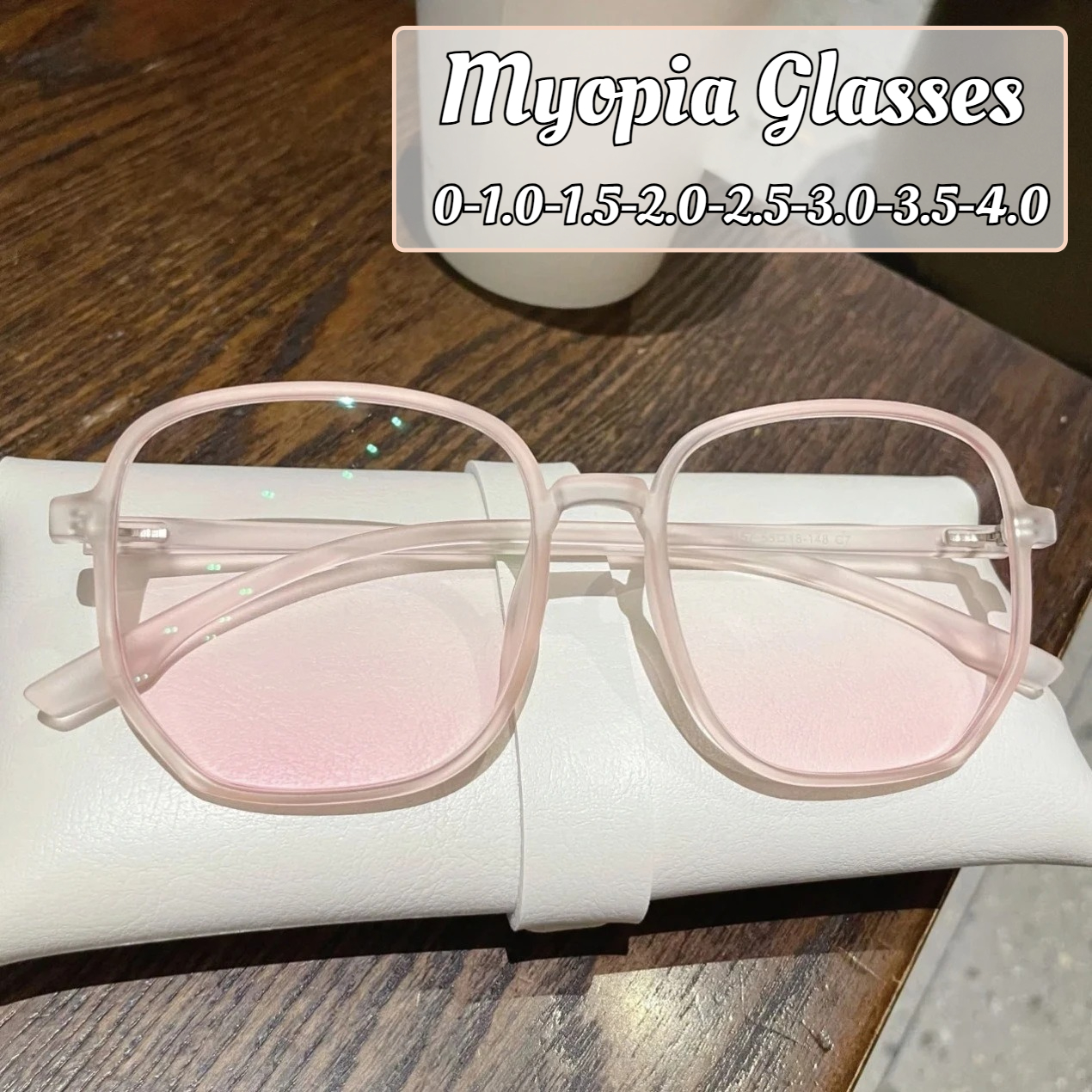 Lunettes de myopie à lentille rose dégradée, nouveau Style, lunettes myopes finies pour femmes et hommes, lunettes optiques bloquant la lumière bleue