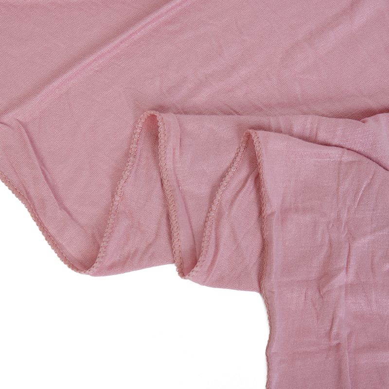 Écharpe Hijab en Jersey de coton Modal pour femmes, châle extensible, bandeau musulman uni, mode, couleur unie, Long silencieux 170x60cm