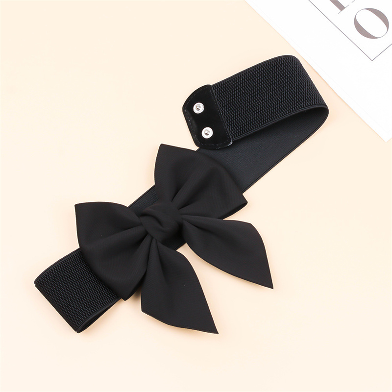 Ceinture à gros nœud élastique pour femme, ceinture large, monochromatique, sangles pour robe, accessoires vestisensdécoratifs, mode