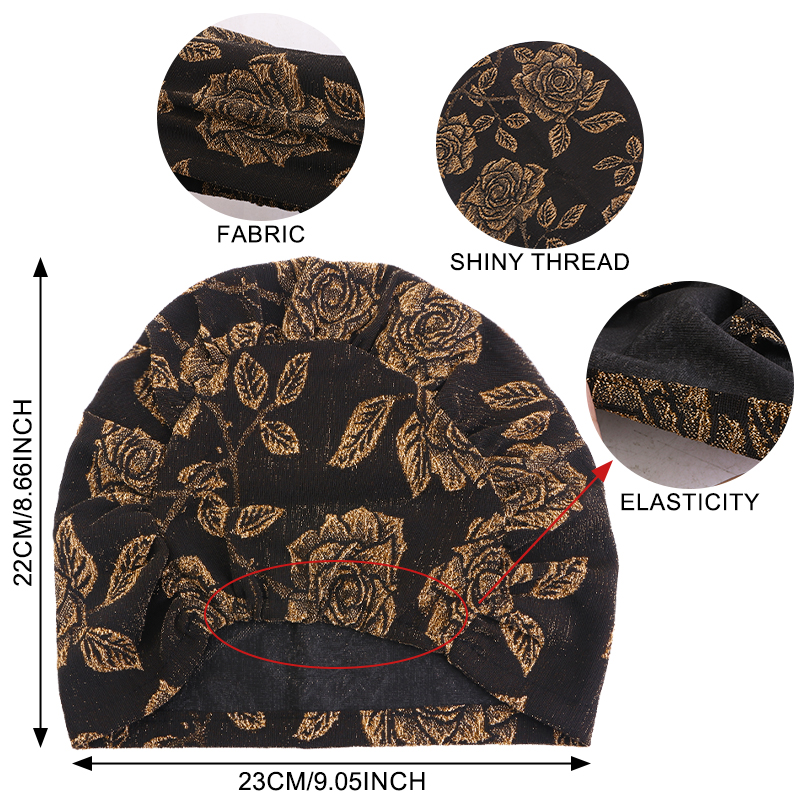 Nouveau Turban en dentelle brodée pour femme, bonnet intérieur en maille pour hijab musulman, sous-voile, bonnet chimio pour femme atteinte de cancer, bonnets pour perte de cheveux