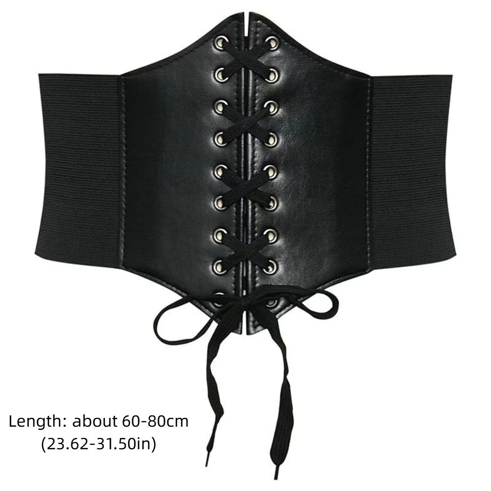 Ceinture large élastique de style corset, décorative, à porter à l'extérieur, amincissante, pour jupes, robes et vêtements