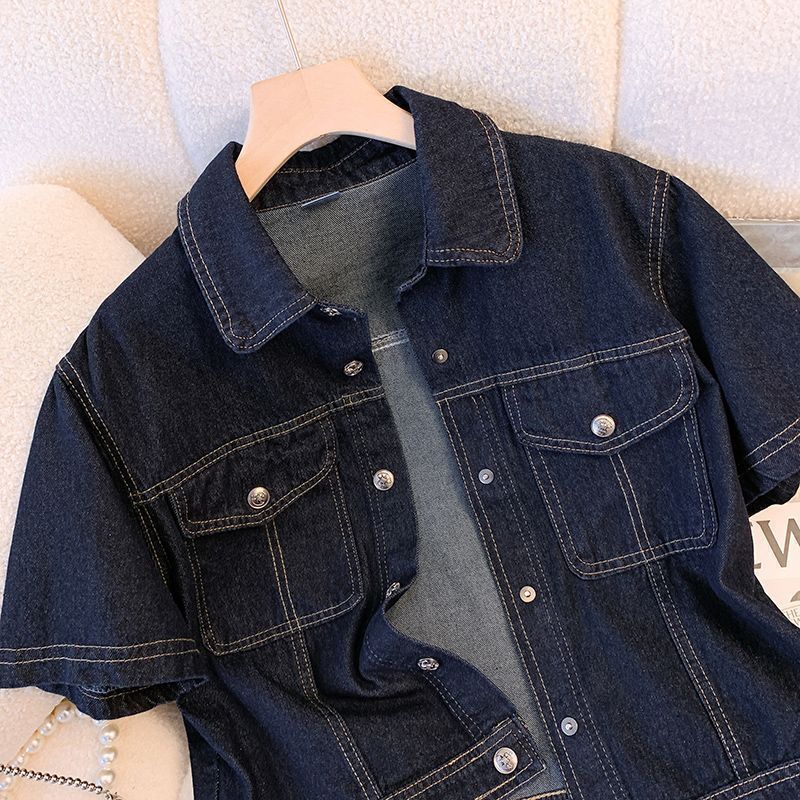 Vestes en Jean pour femmes, Streetwear à manches courtes, veste d'été en Jean, vêtements d'extérieur, mode rétro Vintage, manteau, hauts courts